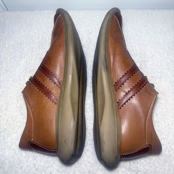 Kenneth Cole Reaction 2 Tone Brown Leather Lace Up Casual Men's Shoes Size 12 - Picture 5 of 9